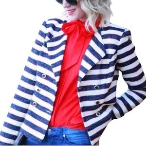 CAbi NWTS LOVE CAROL COLLECTION NAUTICAL STRIPED BLAZER SZ 6